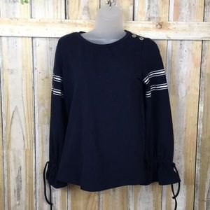 Navy blue long sleeved Crown and Ivy sweater